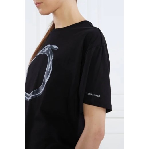 Trussardi T-shirt GREYHOUND HEATMAP PRINT COTTON JERSEY 30/1 | Relaxed fit Trussardi XXS wyprzedaż Gomez Fashion Store
