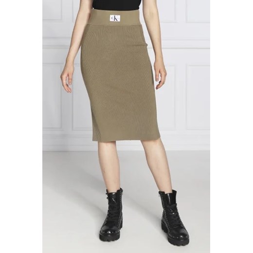 Spódnica Calvin Klein z elastanu wiosenna 
