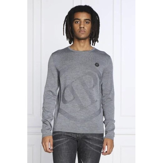 Philipp Plein Wełniany sweter | Slim Fit ze sklepu Gomez Fashion Store w kategorii Swetry męskie - zdjęcie 172830908