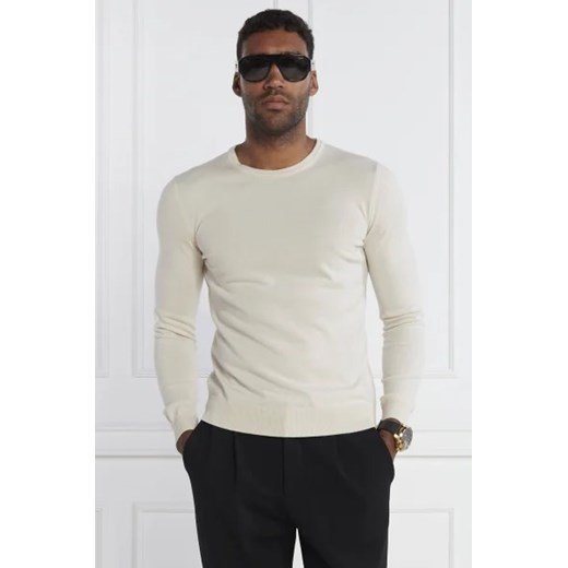 HUGO Wełniany sweter San Cedric-M1 | Regular Fit ze sklepu Gomez Fashion Store w kategorii Swetry męskie - zdjęcie 172831219
