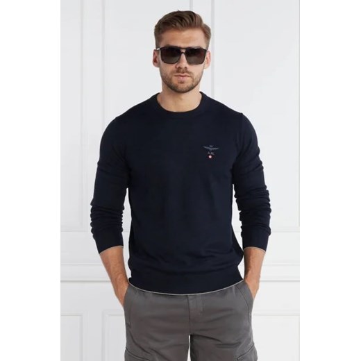 Aeronautica Militare Wełniany sweter | Regular Fit ze sklepu Gomez Fashion Store w kategorii Swetry męskie - zdjęcie 172831428