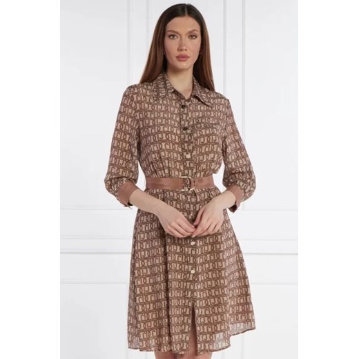Liu Jo Jedwabna sukienka z paskiem Liu Jo 34 wyprzedaż Gomez Fashion Store