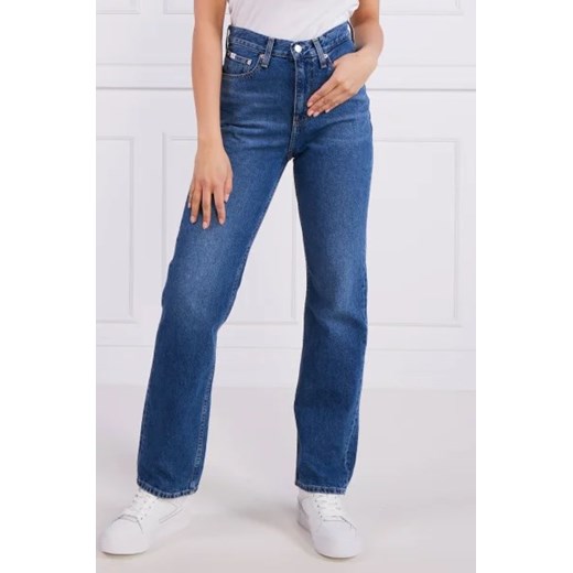 CALVIN KLEIN JEANS Jeansy HIGH RISE STRAIGHT | Straight fit ze sklepu Gomez Fashion Store w kategorii Jeansy damskie - zdjęcie 172835437