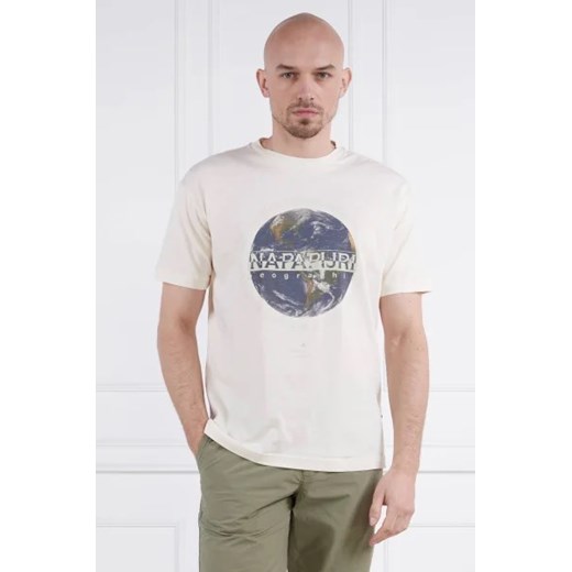 Napapijri T-shirt S-DAULE SS WHITECAP GRAY | Regular Fit ze sklepu Gomez Fashion Store w kategorii T-shirty męskie - zdjęcie 172837489