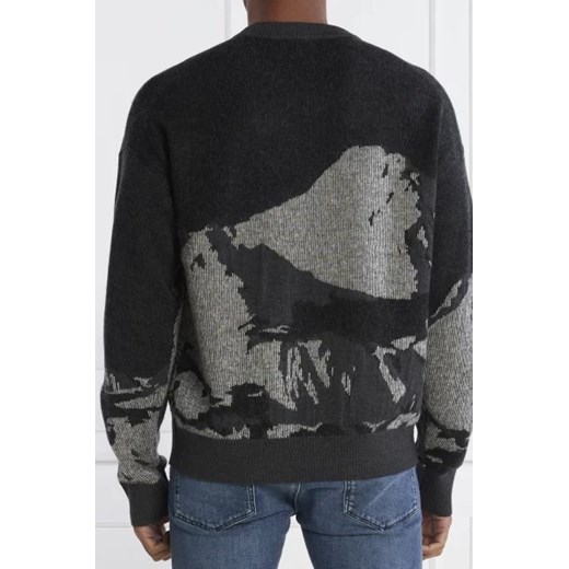 HUGO Wełniany sweter Sermatt | Oversize fit M promocja Gomez Fashion Store