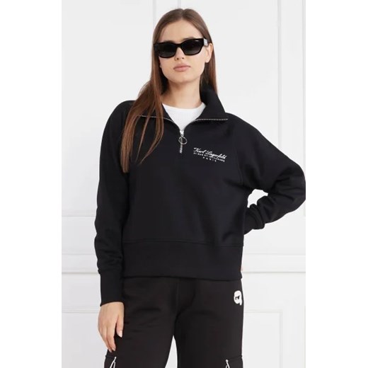 Karl Lagerfeld Bluza karl signature half zip | Regular Fit ze sklepu Gomez Fashion Store w kategorii Bluzy damskie - zdjęcie 172839178