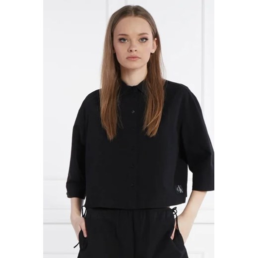 CALVIN KLEIN JEANS Koszula SEERSUCKER | Cropped Fit ze sklepu Gomez Fashion Store w kategorii Koszule damskie - zdjęcie 172839478