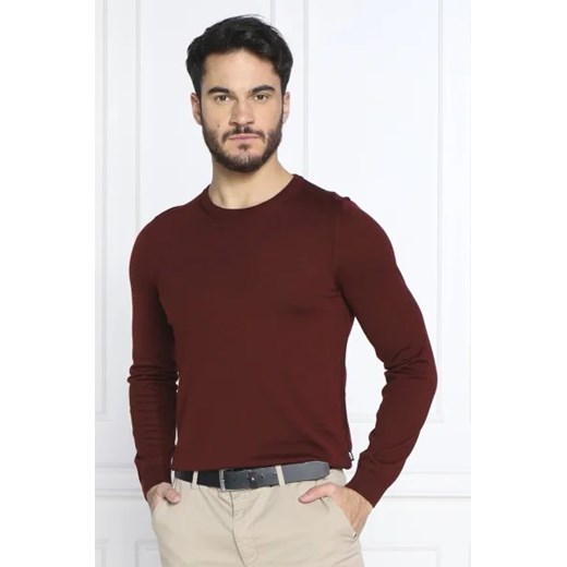 BOSS BLACK Wełniany sweter Leno-P | Slim Fit ze sklepu Gomez Fashion Store w kategorii Swetry męskie - zdjęcie 172840258