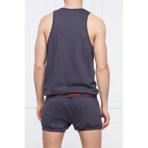 Dsquared2 Tank top | Regular Fit | z dodatkiem lnu Dsquared2 XXL Gomez Fashion Store wyprzedaż