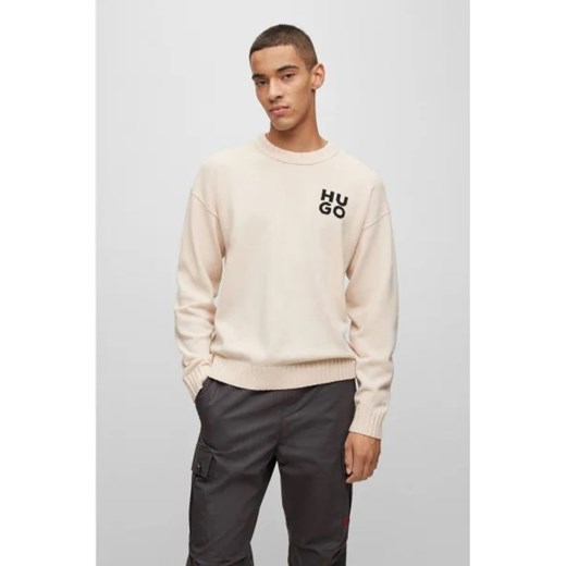 HUGO Wełniany sweter San Cassio-L | Regular Fit ze sklepu Gomez Fashion Store w kategorii Swetry męskie - zdjęcie 172844636