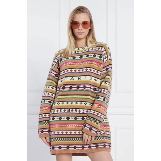 Kenzo Wełniana sukienka Kenzo L wyprzedaż Gomez Fashion Store