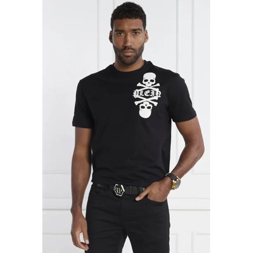 Philipp Plein T-shirt Skull&Bones | Regular Fit ze sklepu Gomez Fashion Store w kategorii T-shirty męskie - zdjęcie 172845105