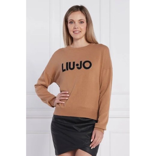 Liu Jo Sweter | Regular Fit | z dodatkiem wełny i kaszmiru Liu Jo XL okazyjna cena Gomez Fashion Store