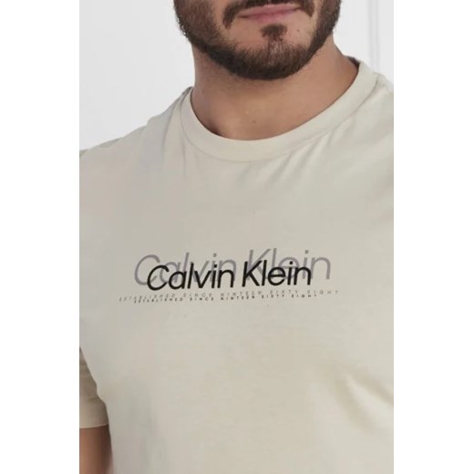 Calvin Klein T-shirt DOUBLE FLOCK LOGO | Regular Fit Calvin Klein L okazyjna cena Gomez Fashion Store