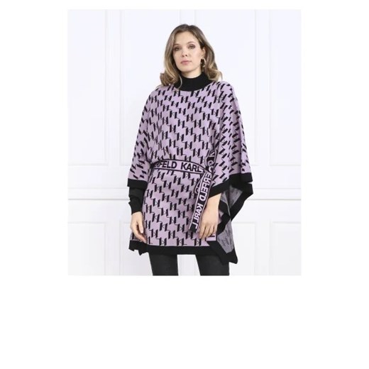 Karl Lagerfeld Ponczo | Relaxed fit | z dodatkiem wełny Karl Lagerfeld M okazja Gomez Fashion Store