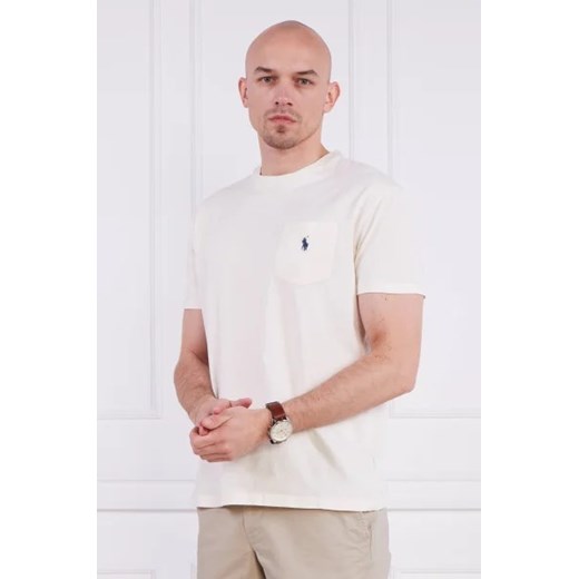POLO RALPH LAUREN T-shirt | Regular Fit | z dodatkiem lnu Polo Ralph Lauren XL promocyjna cena Gomez Fashion Store