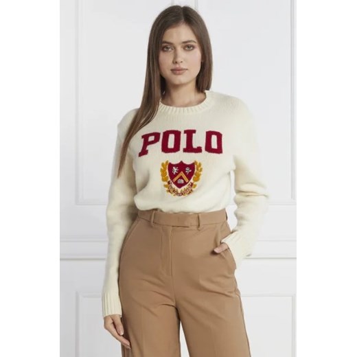 POLO RALPH LAUREN Wełniany sweter | Regular Fit ze sklepu Gomez Fashion Store w kategorii Swetry damskie - zdjęcie 172851086