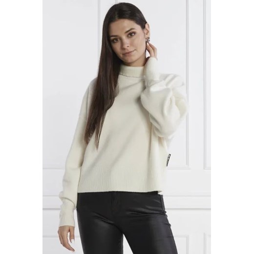 HUGO Wełniany sweter Sissimia | Relaxed fit ze sklepu Gomez Fashion Store w kategorii Swetry damskie - zdjęcie 172851245