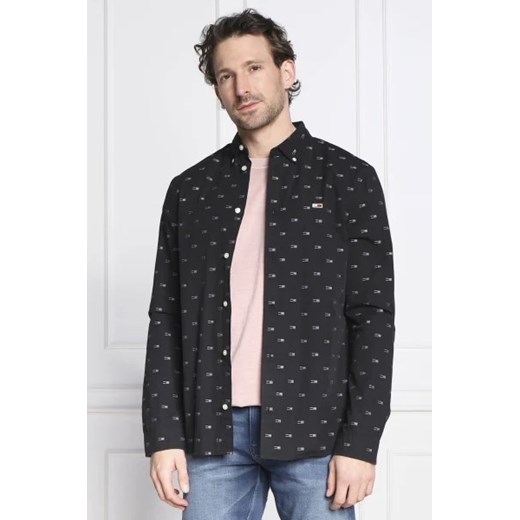 Tommy Jeans Koszula ESSENTIAL DOBBY | Regular Fit ze sklepu Gomez Fashion Store w kategorii Koszule męskie - zdjęcie 172851846