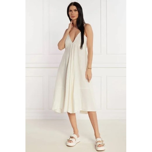 Silvian Heach Lniana sukienka KARAN ze sklepu Gomez Fashion Store w kategorii Sukienki - zdjęcie 172852529