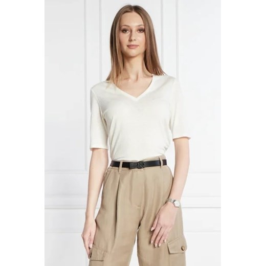 Weekend MaxMara Lniany t-shirt BRUNATE | Regular Fit Weekend Maxmara XS Gomez Fashion Store