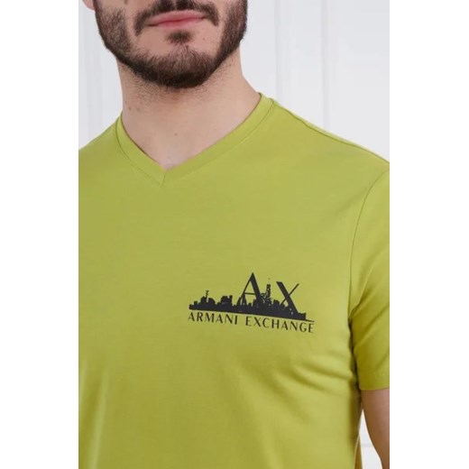 T-shirt męski Armani Exchange na wiosnę z elastanu 