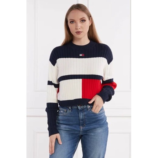 Tommy Jeans Sweter | Cropped Fit Tommy Jeans XL promocja Gomez Fashion Store