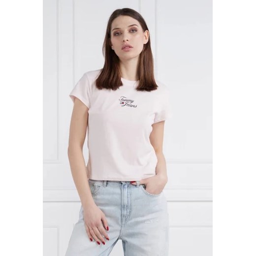 Tommy Jeans T-shirt TJW BBY ESSENTIAL LOGO | Regular Fit ze sklepu Gomez Fashion Store w kategorii Bluzki damskie - zdjęcie 172858795