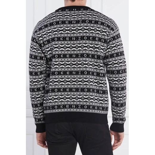 Kenzo Wełniany sweter JACQUARD REGULAR JUMPER | Regular Fit Kenzo S promocja Gomez Fashion Store