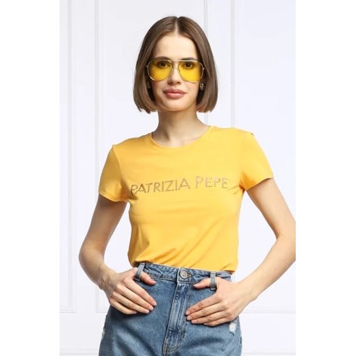 Patrizia Pepe T-shirt MAGLIAT | Regular Fit ze sklepu Gomez Fashion Store w kategorii Bluzki damskie - zdjęcie 172860375