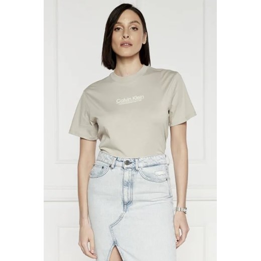 Calvin Klein T-shirt COORDINATES | Regular Fit ze sklepu Gomez Fashion Store w kategorii Bluzki damskie - zdjęcie 172860435