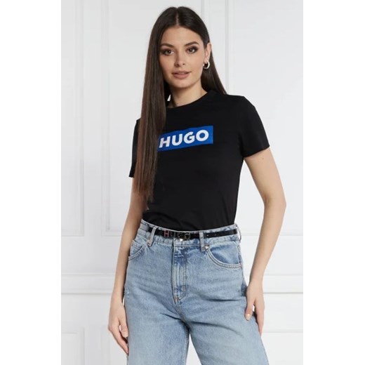 Hugo Blue T-shirt Classic Tee_B | Regular Fit ze sklepu Gomez Fashion Store w kategorii Bluzki damskie - zdjęcie 172862259