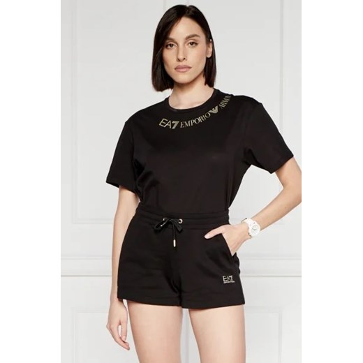 EA7 T-shirt | Regular Fit ze sklepu Gomez Fashion Store w kategorii Bluzki damskie - zdjęcie 172862346