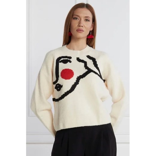 Desigual Sweter | Regular Fit | z dodatkiem wełny Desigual XL wyprzedaż Gomez Fashion Store