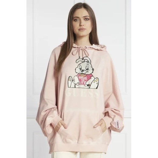 GUESS Bluza xbrandalised leon washed bunny | Oversize fit ze sklepu Gomez Fashion Store w kategorii Bluzy damskie - zdjęcie 172864756