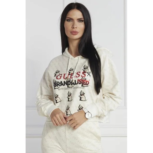 GUESS Bluza xbrandalised LOGO KITTY | Loose fit Guess L okazja Gomez Fashion Store