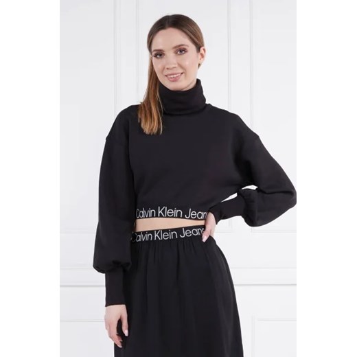 Calvin Klein Jeans Golf CONTRAST TAPE LOOSE ROLL NECK | Regular Fit XL okazyjna cena Gomez Fashion Store
