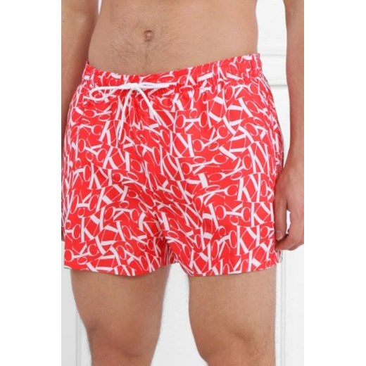 Calvin Klein Swimwear Szorty kąpielowe MEDIUM DRAWSTRING-PRINT | Regular Fit ze sklepu Gomez Fashion Store w kategorii Kąpielówki - zdjęcie 172867605