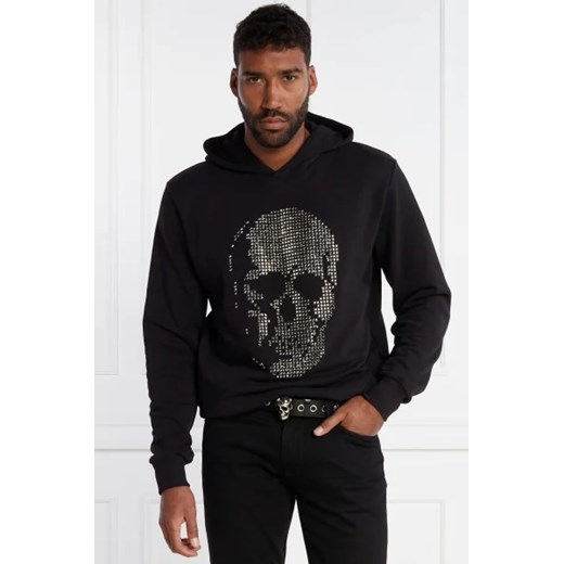 Philipp Plein Bluza Skull strass | Regular Fit ze sklepu Gomez Fashion Store w kategorii Bluzy męskie - zdjęcie 172868465