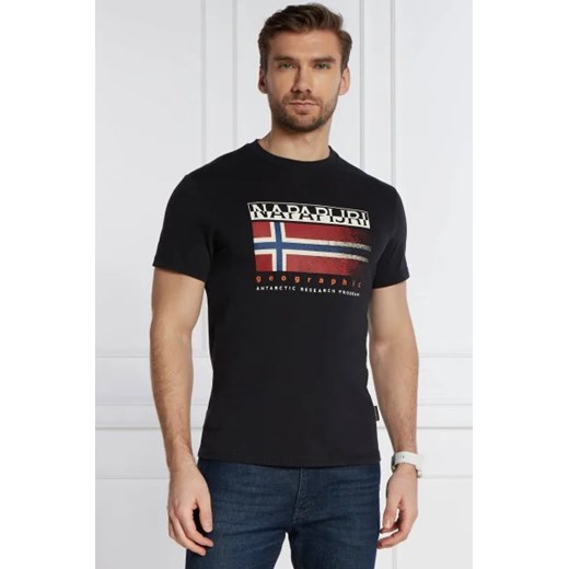 Napapijri T-shirt S-KREIS BLU MARINE | Regular Fit ze sklepu Gomez Fashion Store w kategorii T-shirty męskie - zdjęcie 172870565
