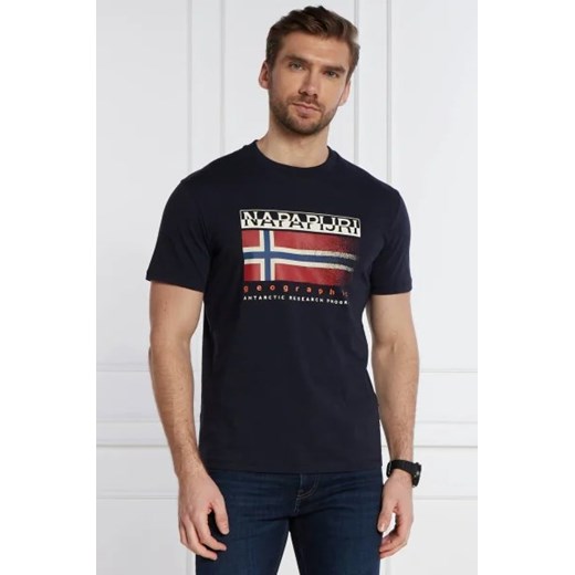 Napapijri T-shirt S-KREIS BLU MARINE | Regular Fit Napapijri XL wyprzedaż Gomez Fashion Store