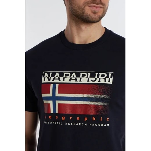 Napapijri T-shirt S-KREIS BLU MARINE | Regular Fit Napapijri XL okazyjna cena Gomez Fashion Store