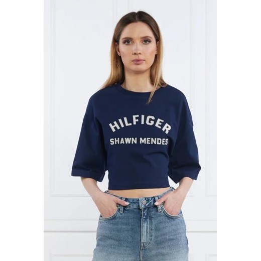 Tommy Hilfiger T-shirt | Cropped Fit ze sklepu Gomez Fashion Store w kategorii Bluzki damskie - zdjęcie 172872096