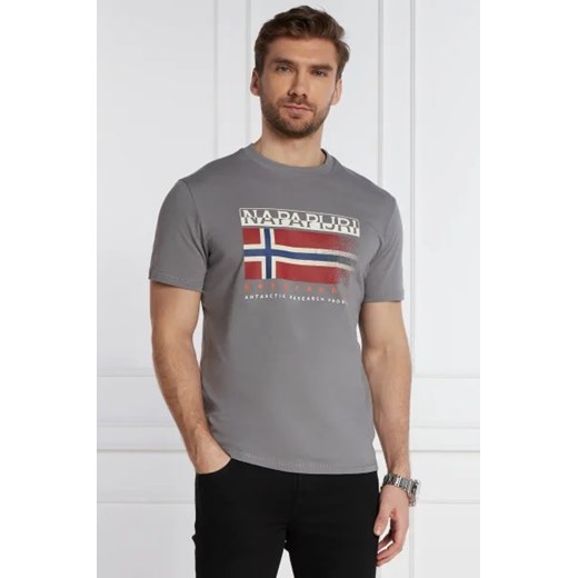 Napapijri T-shirt S-KREIS BLU MARINE | Regular Fit ze sklepu Gomez Fashion Store w kategorii T-shirty męskie - zdjęcie 172872227