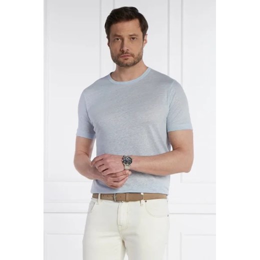 BOSS BLACK Lniany t-shirt Tiburt 456 | Regular Fit XL wyprzedaż Gomez Fashion Store