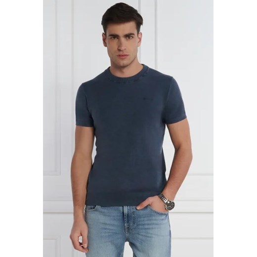 GUESS T-shirt | Regular Fit | z dodatkiem jedwabiu ze sklepu Gomez Fashion Store w kategorii T-shirty męskie - zdjęcie 172873945