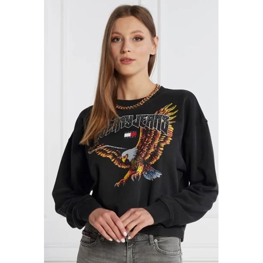 Tommy Jeans Bluza VINTAGE EAGLE CREW | Relaxed fit ze sklepu Gomez Fashion Store w kategorii Bluzy damskie - zdjęcie 172874776