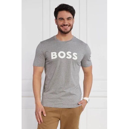 BOSS ORANGE T-shirt Thinking 1 | Slim Fit ze sklepu Gomez Fashion Store w kategorii T-shirty męskie - zdjęcie 172878018