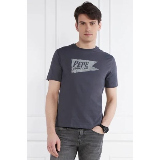 Pepe Jeans London T-shirt SINGLE CARDIFF | Regular Fit ze sklepu Gomez Fashion Store w kategorii T-shirty męskie - zdjęcie 172878097