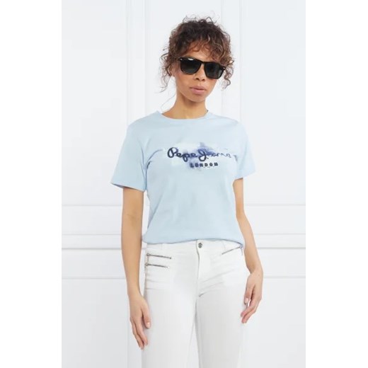 Pepe Jeans London T-shirt GOLDIE | Regular Fit ze sklepu Gomez Fashion Store w kategorii Bluzki damskie - zdjęcie 172878588